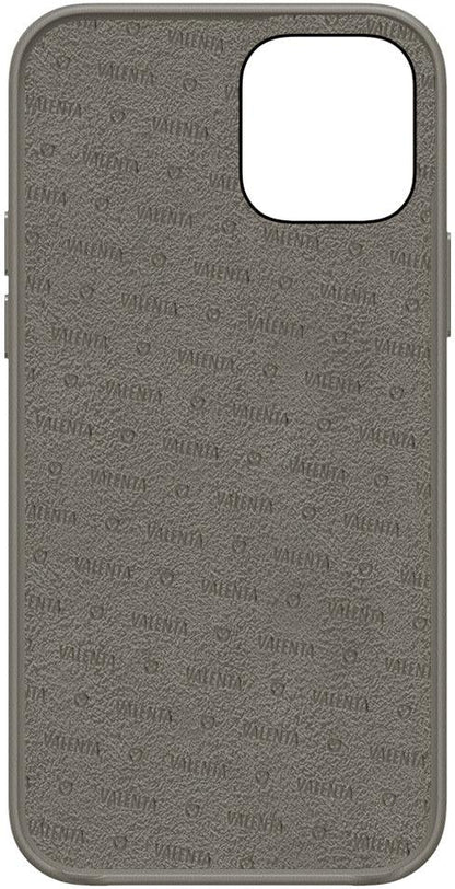 Valenta Leather Back Cover Snap Luxe Apple Iphone 12 Mini Grey - Essentify