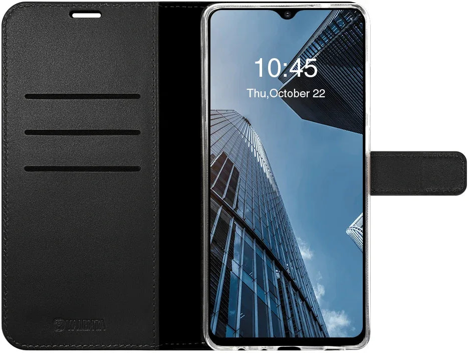 Valenta Book Case Gel Skin Samsung Galaxy A02S Black - Essentify