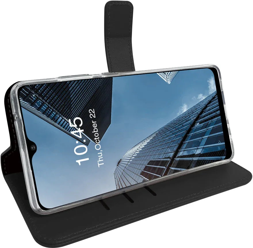 Valenta Book Case Gel Skin Samsung Galaxy A02S Black - Essentify