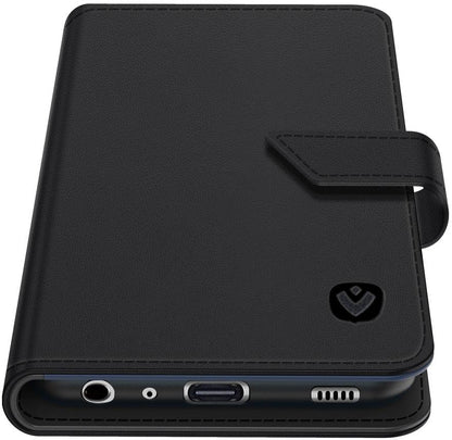 Valenta Leather Book Case Snap Universal Large Black - Essentify