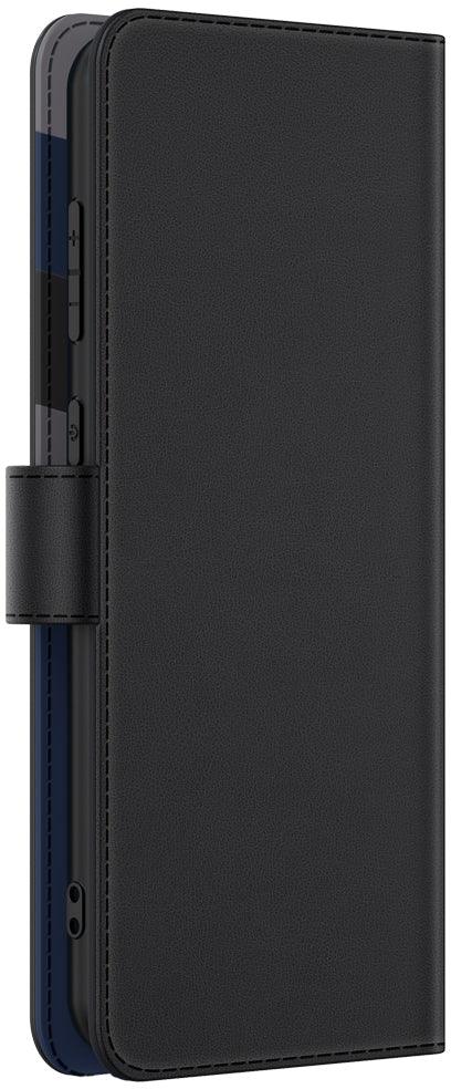 Valenta Leather Book Case Snap Universal Large Black - Essentify