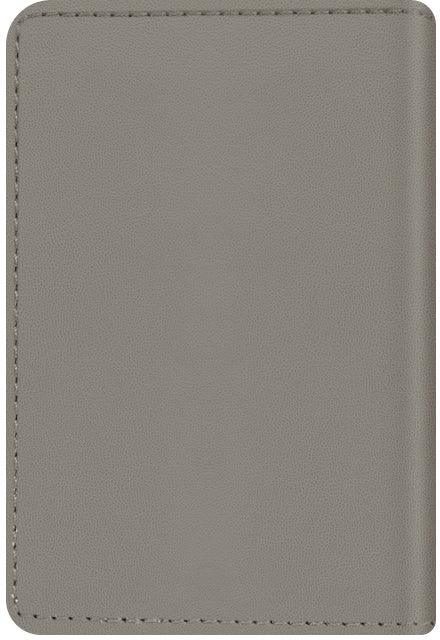 Valenta Leather Card Wallet Snap Grey - Essentify