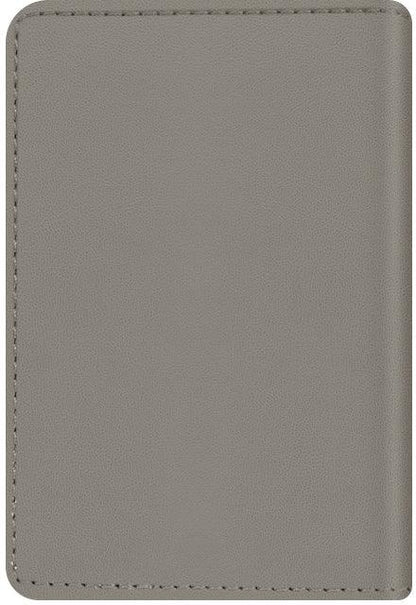 Valenta Leather Card Wallet Snap Grey - Essentify