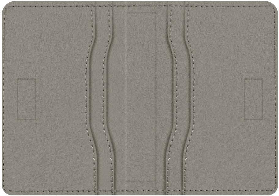 Valenta Leather Card Wallet Snap Grey - Essentify
