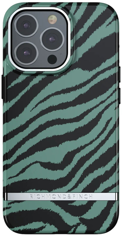 Richmond & Finch Freedom Series One-Piece Apple Iphone 13 Pro Emerald Zebra - Essentify