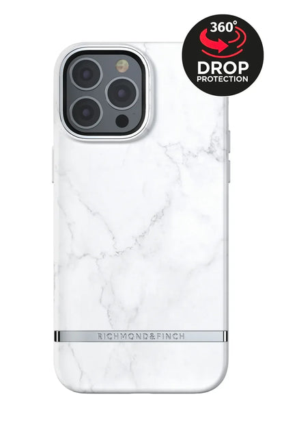 Richmond & Finch Freedom Series One-Piece Apple Iphone 13 Pro White Marble - Essentify