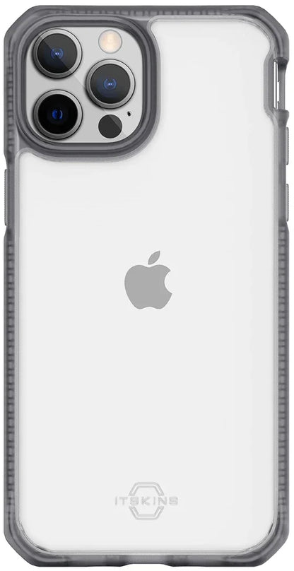 Itskins Level 2 Hybridfrost For Apple Iphone 13 Pro Max Transparent Black - Essentify