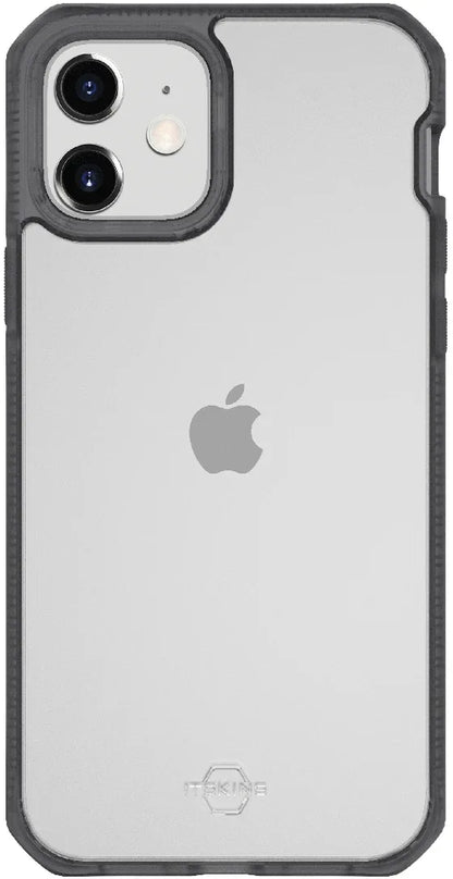 Itskins Level 2 Hybridfrost For Apple Iphone 12 Mini Transparent Black - Essentify