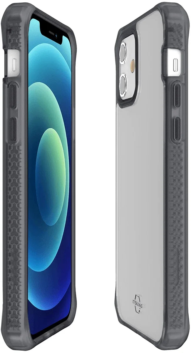 Itskins Level 2 Hybridfrost For Apple Iphone 12 Mini Transparent Black - Essentify