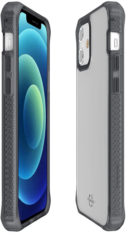 Itskins Level 2 Hybridfrost For Apple Iphone 12 Mini Transparent Black - Essentify