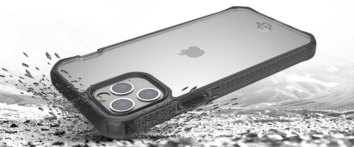 Itskins Level 2 Hybridfrost For Apple Iphone 12 Pro Max Transparent Black - Essentify