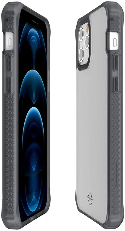 Itskins Level 2 Hybridfrost For Apple Iphone 12 Pro Max Transparent Black - Essentify