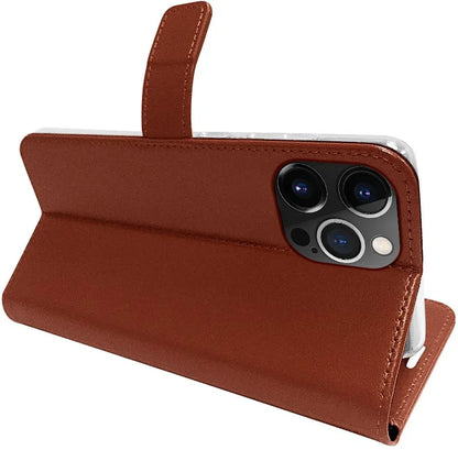 Valenta Book Case Gel Skin Apple Iphone 13 Pro Brown - Essentify