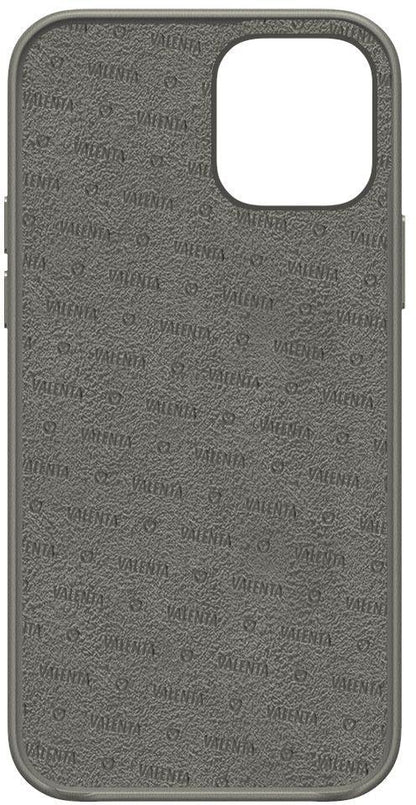 Valenta Leather Back Cover Snap Luxe Apple Iphone 13 Mini Grey - Essentify