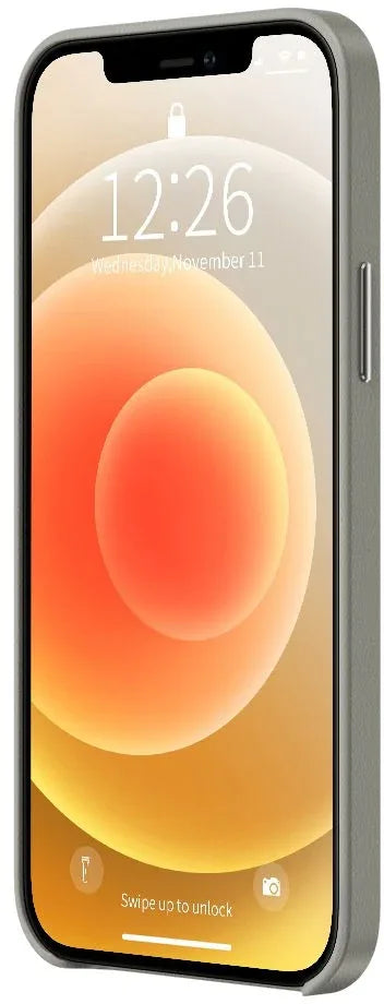 Valenta Leather Back Cover Snap Luxe Apple Iphone 13 Grey - Essentify