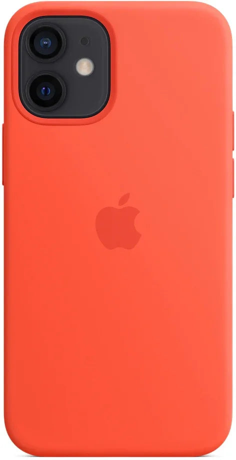 Apple Silicone Case With Magsafe Iphone 12 Mini Electric Orange - Essentify