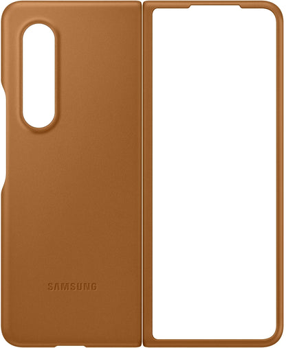 Samsung Leather Cover Galaxy Z Fold3 Camel - Essentify