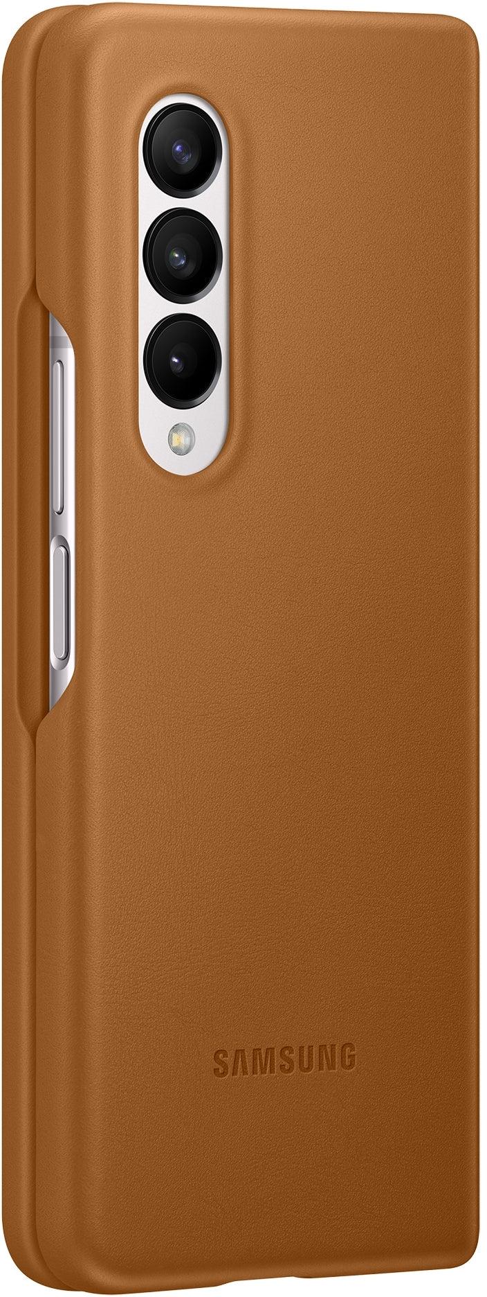 Samsung Leather Cover Galaxy Z Fold3 Camel - Essentify