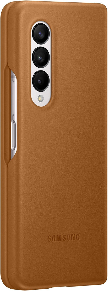 Samsung Leather Cover Galaxy Z Fold3 Camel - Essentify