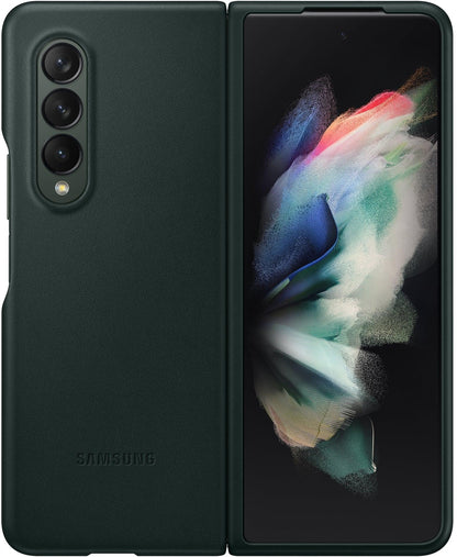Samsung Leather Cover Galaxy Z Fold3 Green - Essentify