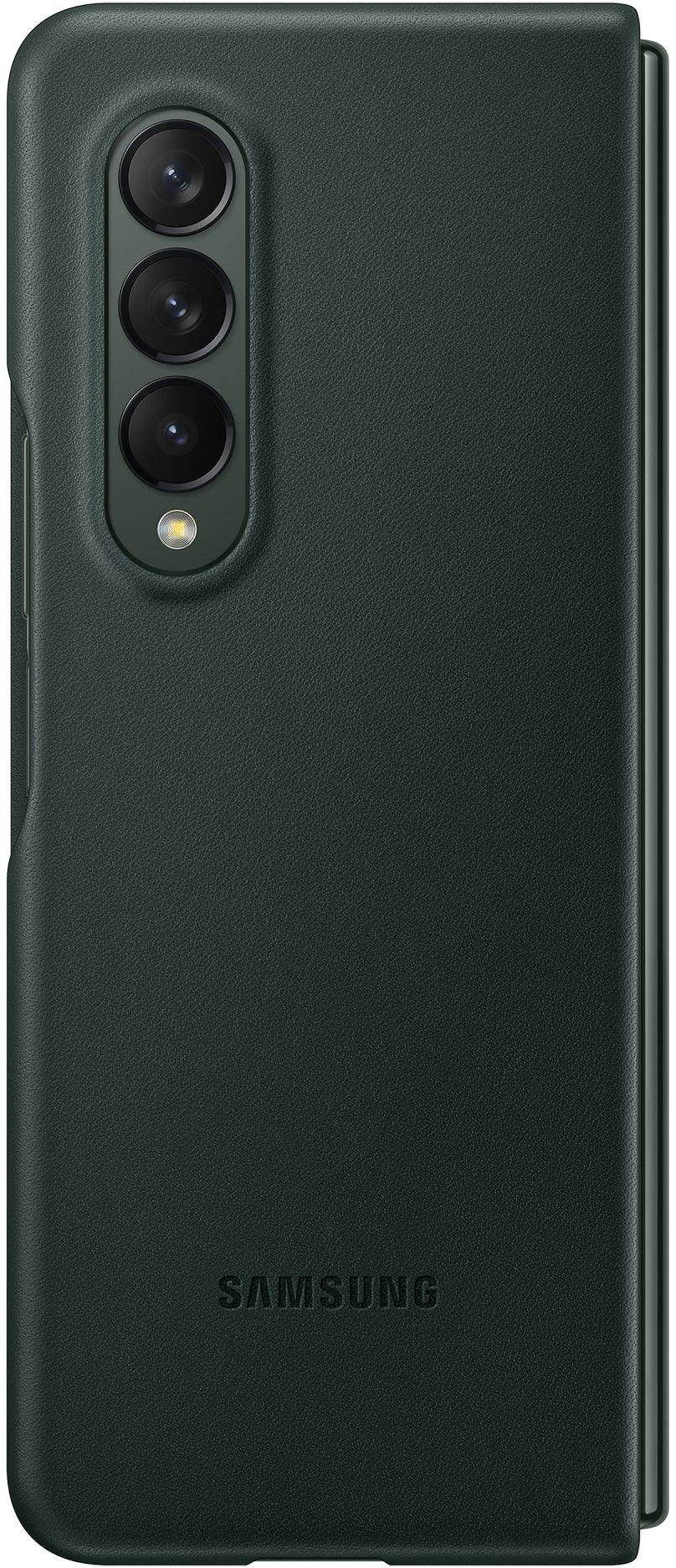 Samsung Leather Cover Galaxy Z Fold3 Green - Essentify