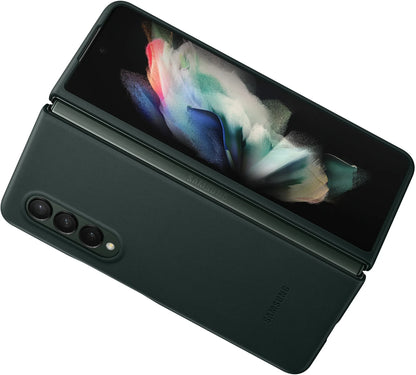 Samsung Leather Cover Galaxy Z Fold3 Green - Essentify