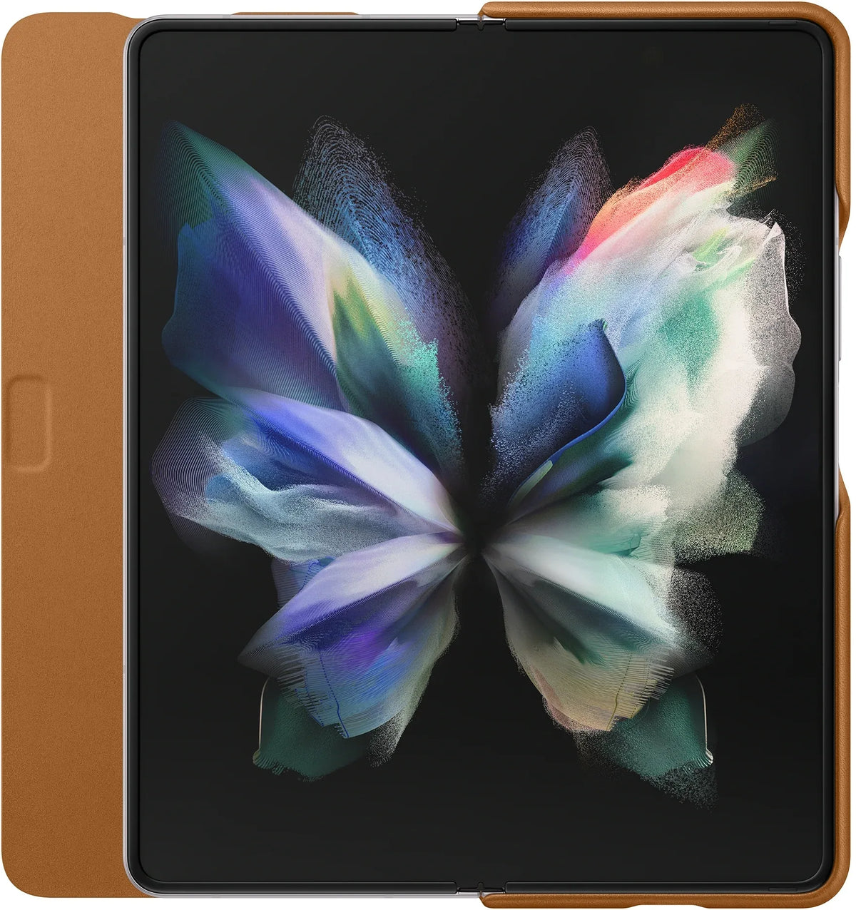 Samsung Leather Flip Cover Galaxy Z Fold3 Camel - Essentify