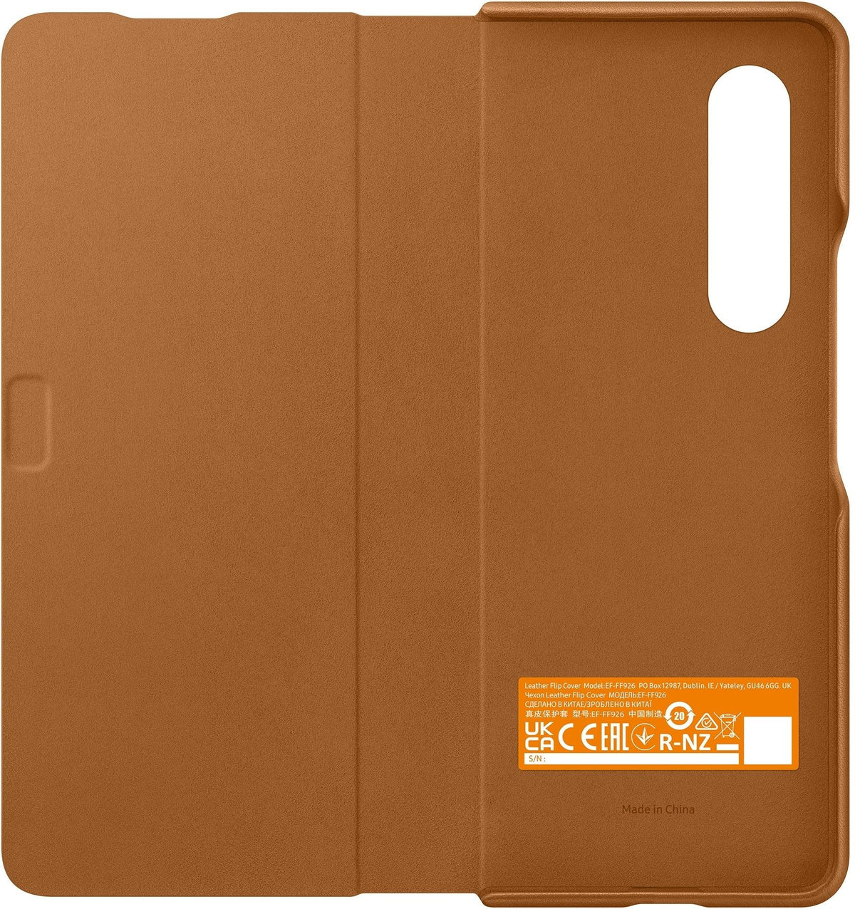 Samsung Leather Flip Cover Galaxy Z Fold3 Camel - Essentify