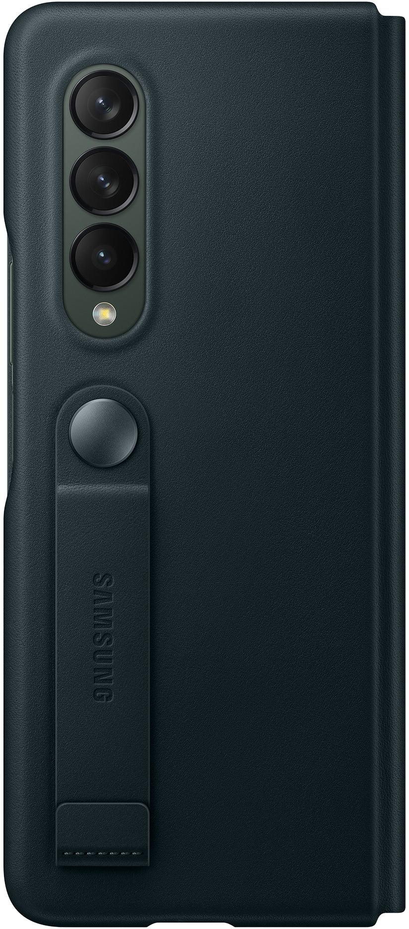 Samsung Leather Flip Cover Galaxy Z Fold3 Green - Essentify