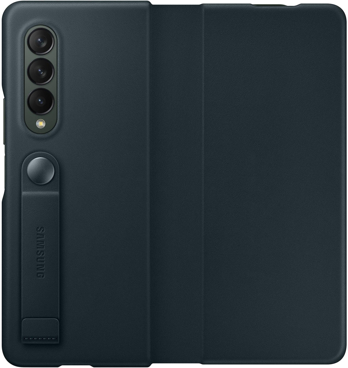 Samsung Leather Flip Cover Galaxy Z Fold3 Green - Essentify