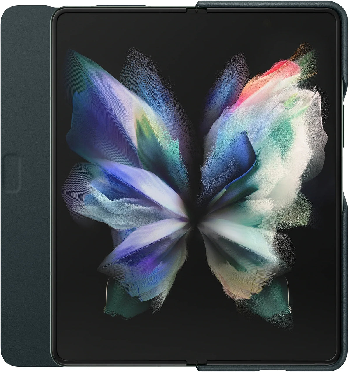 Samsung Leather Flip Cover Galaxy Z Fold3 Green - Essentify