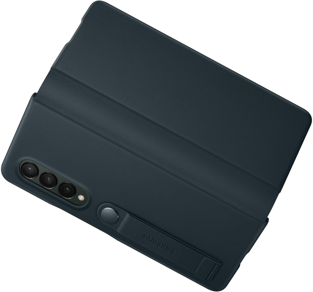 Samsung Leather Flip Cover Galaxy Z Fold3 Green - Essentify
