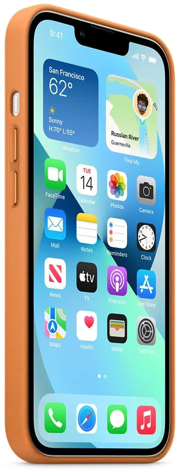 Apple Leather Case With Magsafe Iphone 13 Golden Brown - Essentify