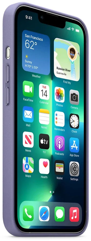 Apple Leather Case With Magsafe Iphone 13 Pro Wisteria - Essentify