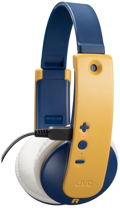 Jvc Ha-Kd10W Jvc Kids Tinyphones Wireless Headphone Yellow/Blue