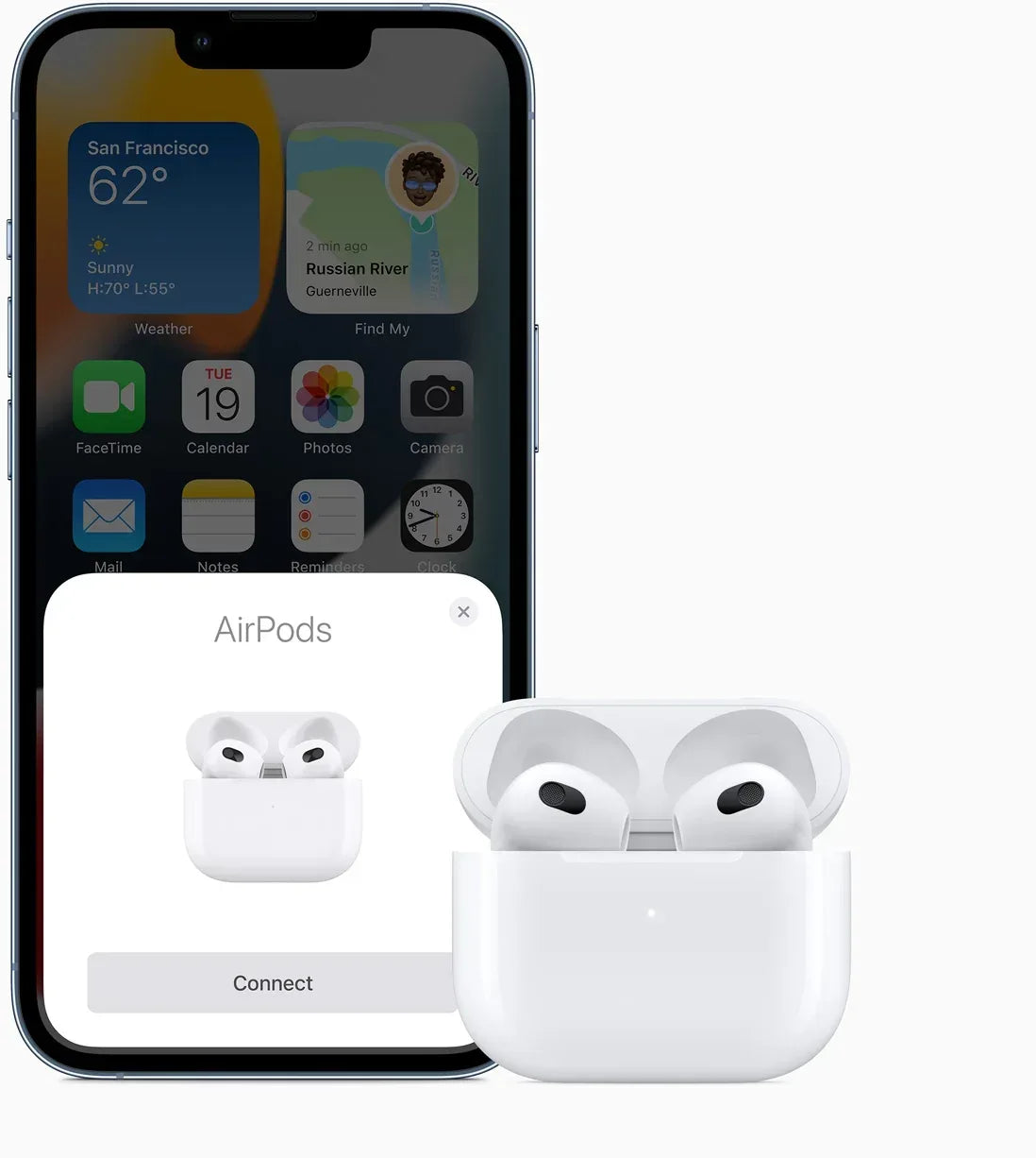 Apple Airpods (3Rd Gen) Wireless Stereo Headset + Magsafe Charging Case White - Essentify