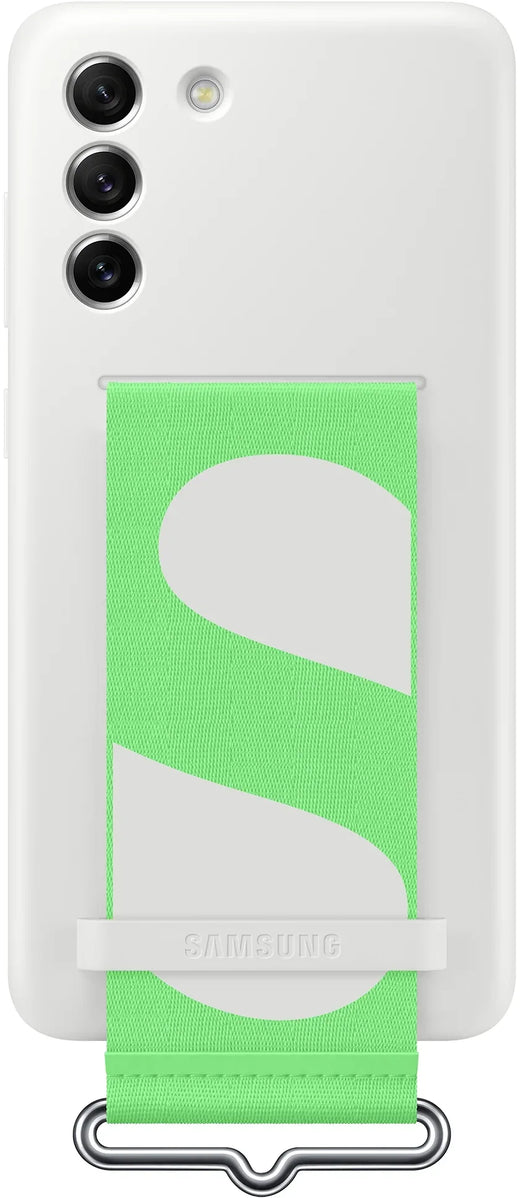 Samsung Silicone Cover With Strap Galaxy S21 Fe 5G White - Essentify