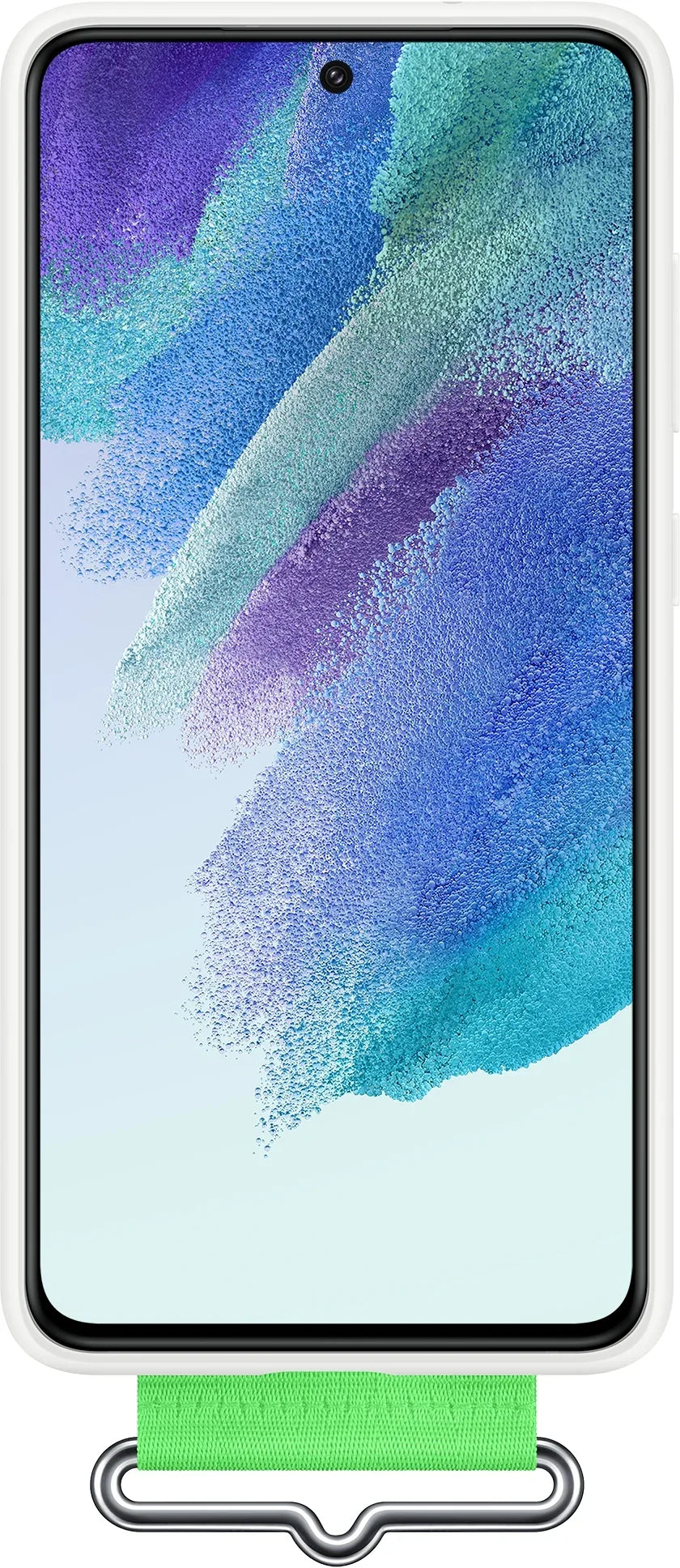 Samsung Silicone Cover With Strap Galaxy S21 Fe 5G White - Essentify
