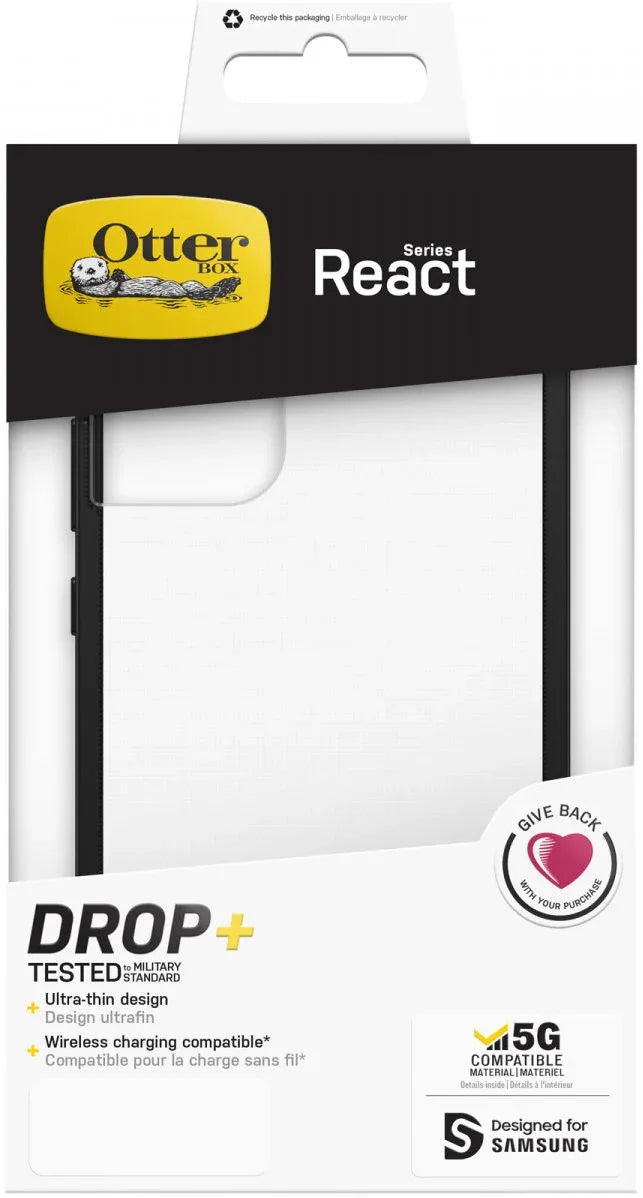 Otterbox React Series Samsung Galaxy S22+ 5G Clear/Black - Essentify