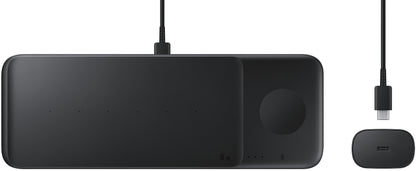 Samsung Ep-P6300Tbegeu Samsung Wireless Qi Trio Pad + Travel Adapter 9W Black