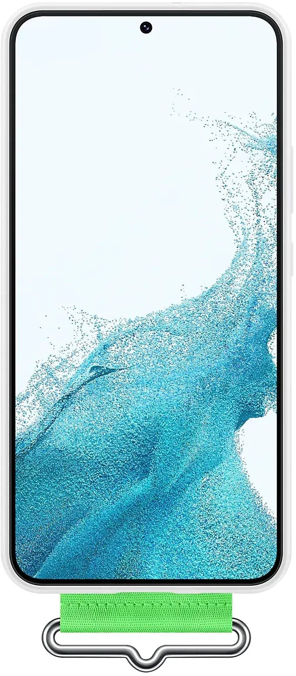 Samsung Silicone Cover With Strap Galaxy S22+ 5G White - Essentify