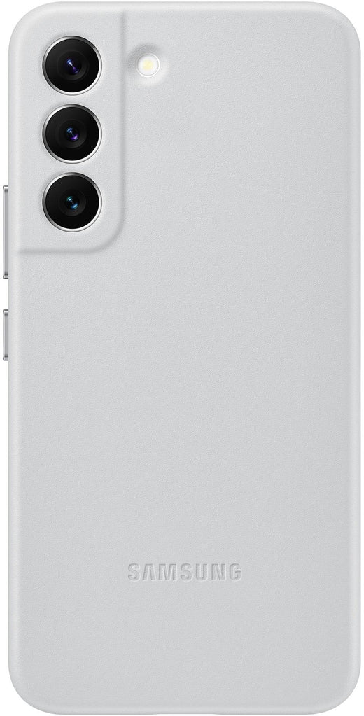 Samsung Leather Cover Galaxy S22 5G Light Grey - Essentify