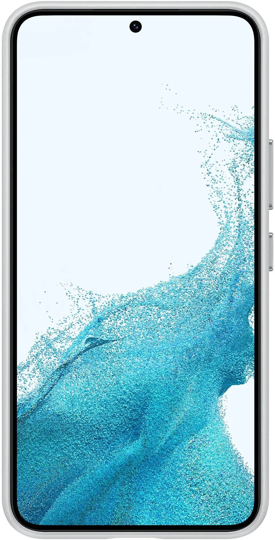 Samsung Leather Cover Galaxy S22 5G Light Grey - Essentify