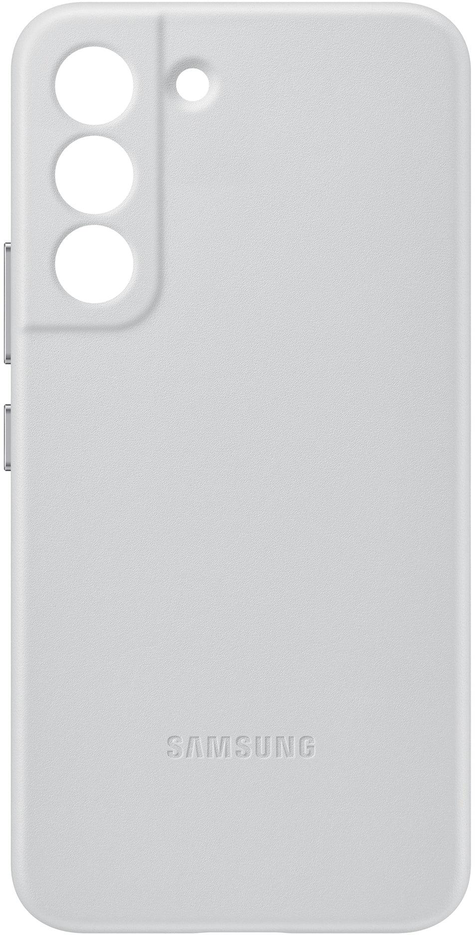 Samsung Leather Cover Galaxy S22 5G Light Grey - Essentify