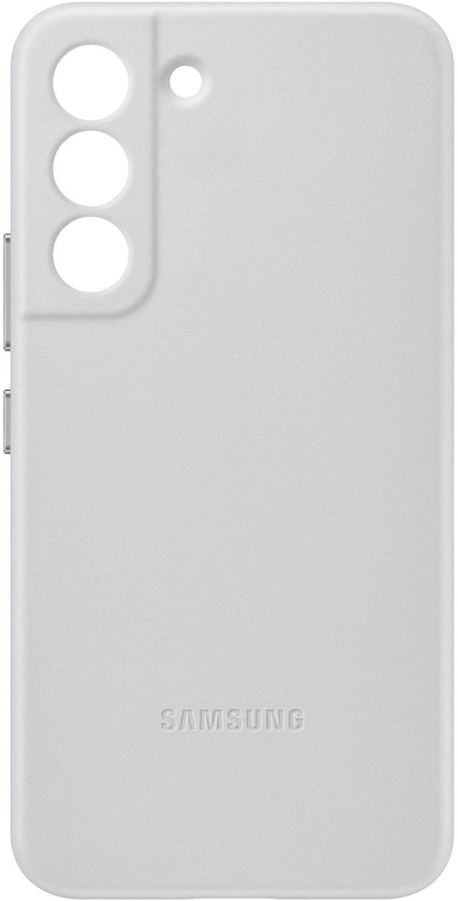 Samsung Leather Cover Galaxy S22 5G Light Grey - Essentify