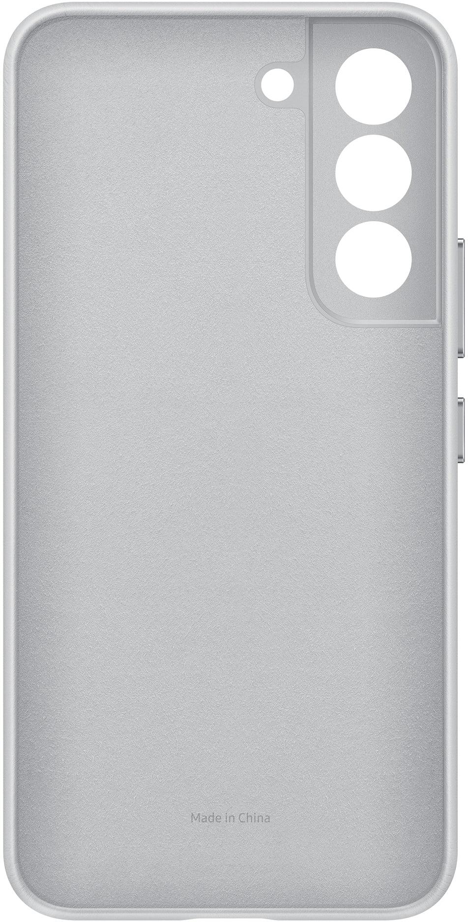 Samsung Leather Cover Galaxy S22 5G Light Grey - Essentify