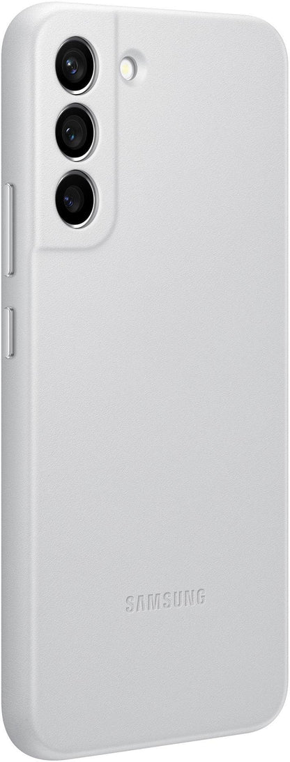 Samsung Leather Cover Galaxy S22+ 5G Light Grey - Essentify