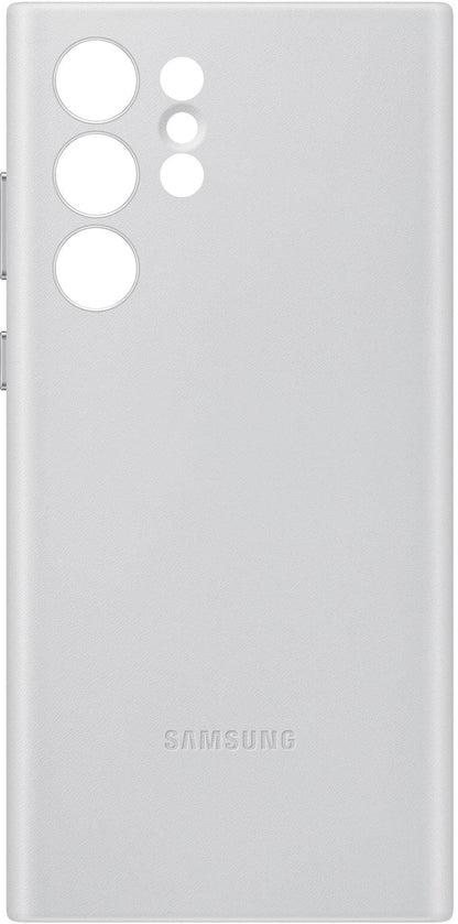 Samsung Leather Cover Galaxy S22 Ultra 5G Light Grey - Essentify