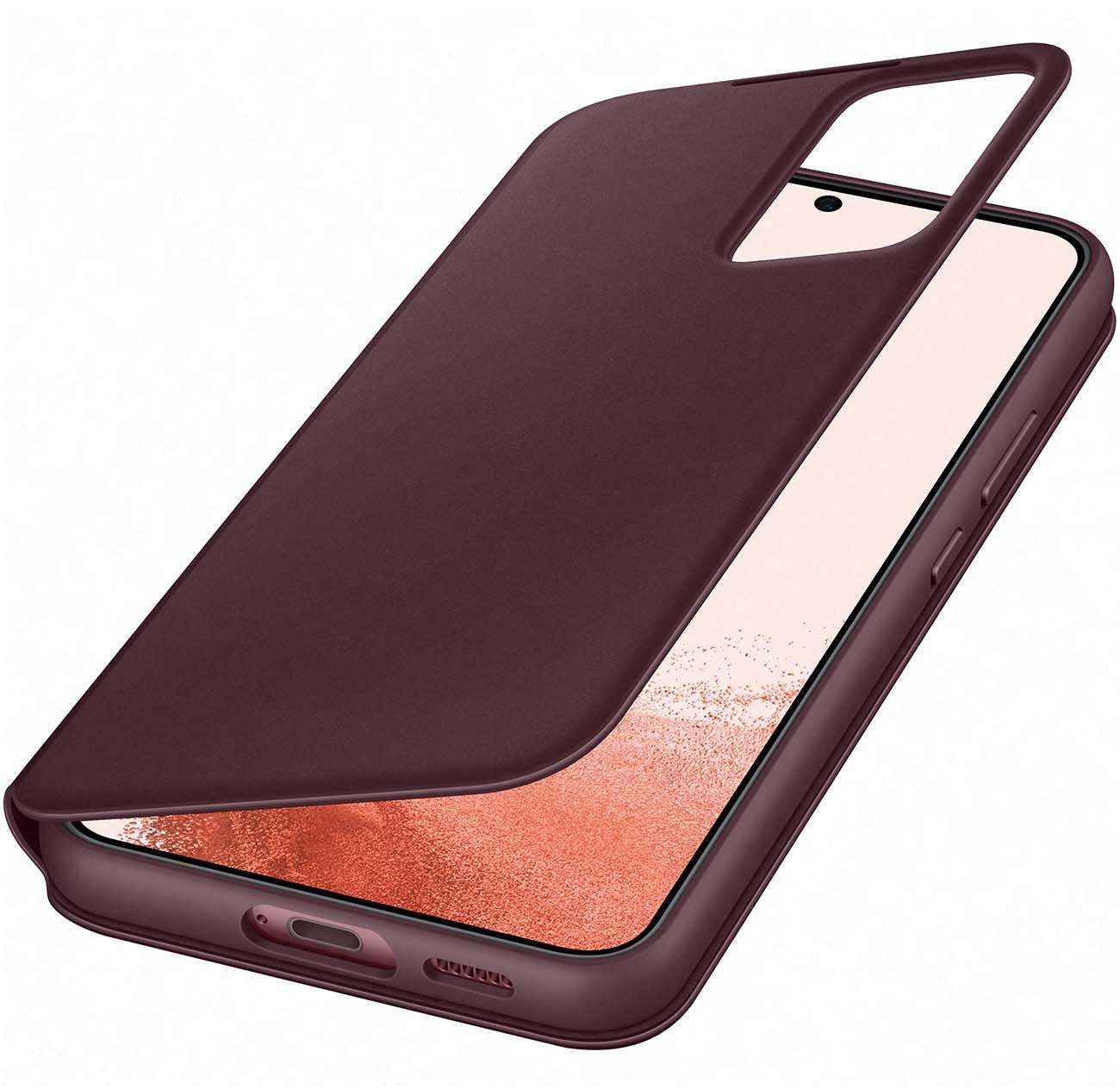 Samsung Ef-Zs906Ceegee Samsung Smart Clear View Cover Galaxy S22+ 5G Burgundy