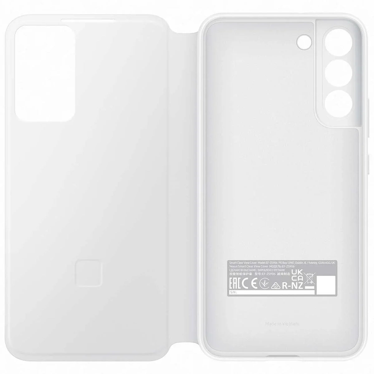 Samsung Smart Clear View Cover Galaxy S22+ 5G White - Essentify
